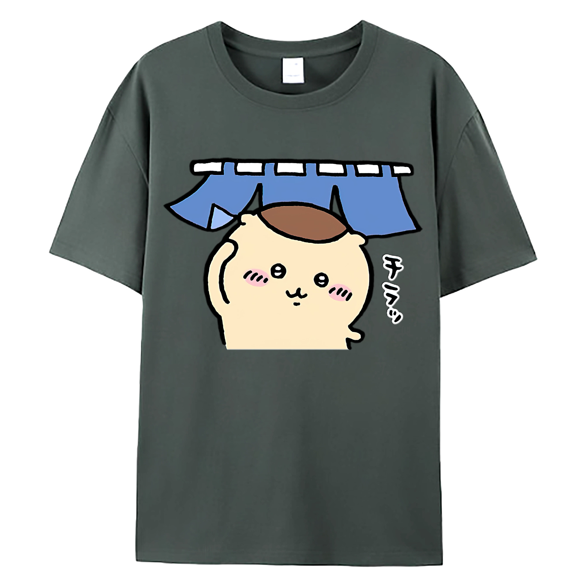 （画像用） ちいかわ くりまんじゅう Chii-kawa kuri manjū 綿100％ メンズ半袖Tシャツ｜肌触りやわらか＆通気性